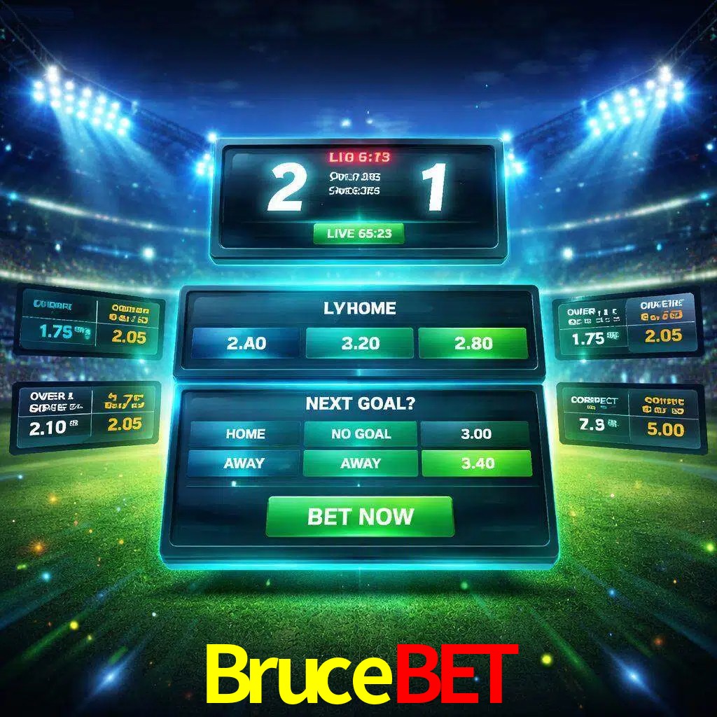 Vista de apuestas en vivo Brucebet durante un partido en curso